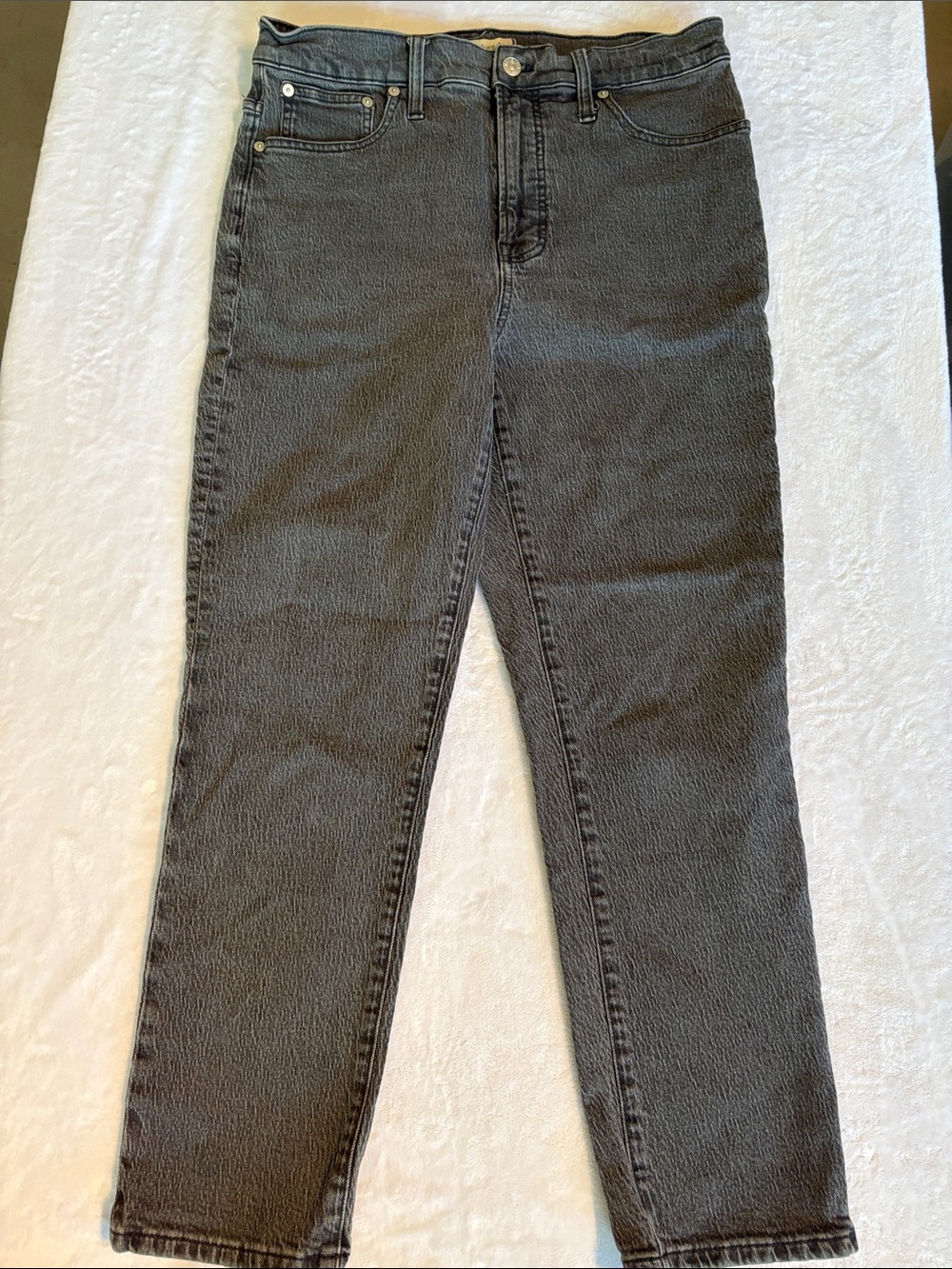 Madewell The Perfect Vintage High-Rise Tapered Jeans Faded Black Wash 30